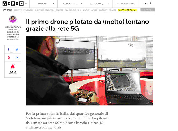Droni e tecnologia 5G